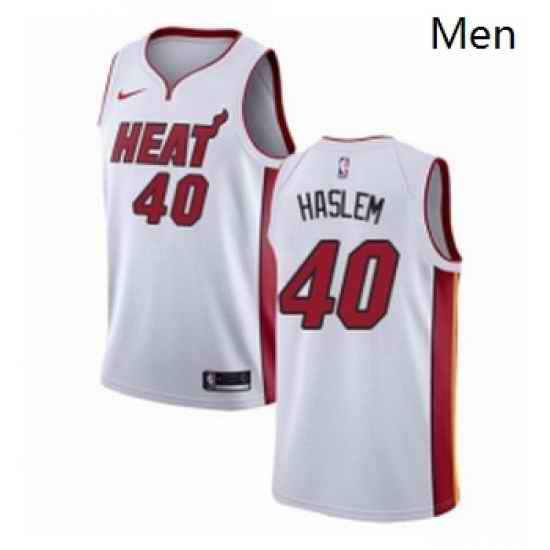Mens Nike Miami Heat 40 Udonis Haslem Swingman NBA Jersey Association Edition